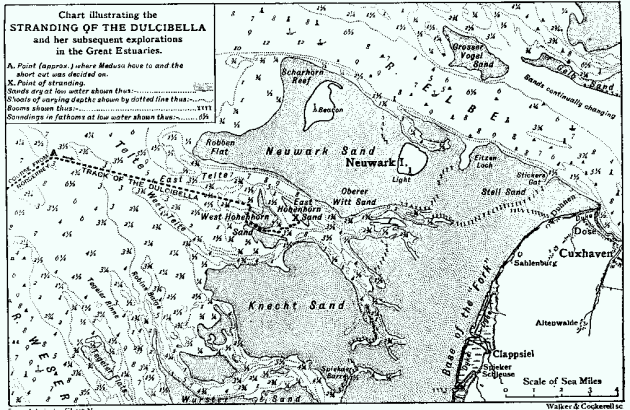 Chart Illustrating Stranding of the Dulcibella