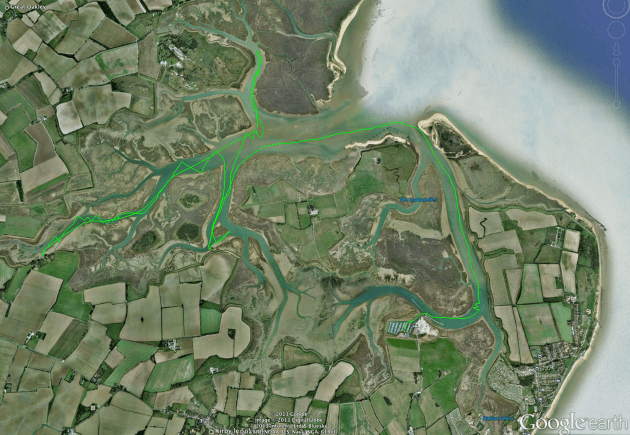 Walton Backwaters 12 July route